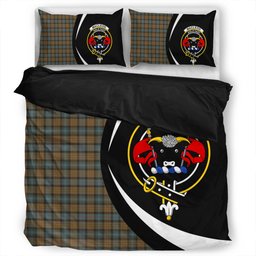 ScotsTee Shop Scottish MacLeod of Skye Weathered Clan Badge Tartan Bedding Set Circle Style