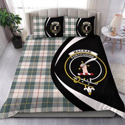 ScotsTee Shop Scottish MacRae of Conchra Weathered Clan Badge Tartan Bedding Set Circle Style