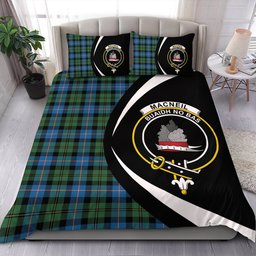 ScotsTee Shop Scottish MacNeil of Barra Old (MacNeill Old) Ancient Clan Badge Tartan Bedding Set Circle Style