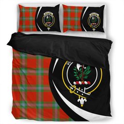 ScotsTee Shop Scottish MacLaine of LochBuie (Cockburn) (MacLaine of LochBuie) Ancient Clan Badge Tartan Bedding Set Circle Style