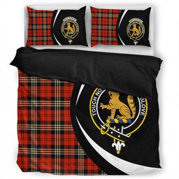 ScotsTee Shop Scottish MacPherson of Cluny Red Ancient Clan Badge Tartan Bedding Set Circle Style
