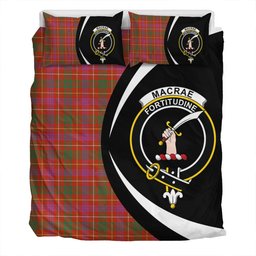 ScotsTee Shop Scottish MacRae of Inverinate Ancient Clan Badge Tartan Bedding Set Circle Style