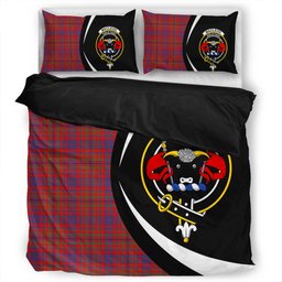 ScotsTee Shop Scottish MacLeod of Tullibardine (Red MacLeod) Modern Clan Badge Tartan Bedding Set Circle Style