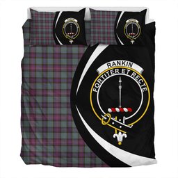 ScotsTee Shop Scottish Rankin (Dalgliesh) Weathered Clan Badge Tartan Bedding Set Circle Style