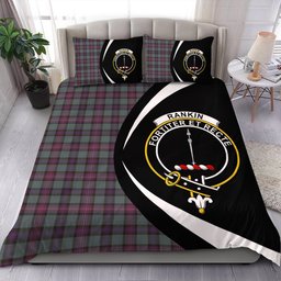 ScotsTee Shop Scottish Rankin (Dalgliesh) Weathered Clan Badge Tartan Bedding Set Circle Style