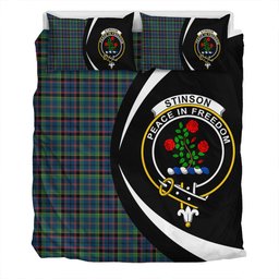 ScotsTee Shop Scottish Stinson (Stephenson Stevenson) Modern Clan Badge Tartan Bedding Set Circle Style