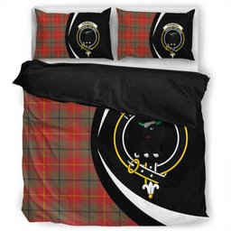 ScotsTee Shop Scottish Turnbull Dress Weathered Clan Badge Tartan Bedding Set Circle Style