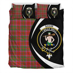 ScotsTee Shop Scottish Shaw of Tordarroch Ancient Clan Badge Tartan Bedding Set Circle Style