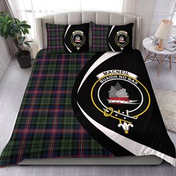 ScotsTee Shop Scottish MacNeil of Colonsay (MacNeil of Barra of Colonsay) (Highland Society of London) Modern Clan Badge Tartan Bedding Set Circle Style