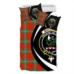 ScotsTee Shop Scottish MacLaine of LochBuie (Cockburn) (MacLaine) Ancient Clan Badge Tartan Bedding Set Circle Style