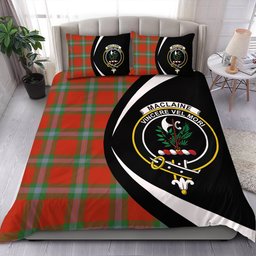 ScotsTee Shop Scottish MacLaine of LochBuie (Cockburn) (MacLaine) Ancient Clan Badge Tartan Bedding Set Circle Style