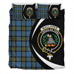 ScotsTee Shop Scottish MacLaren of Broich Ancient Clan Badge Tartan Bedding Set Circle Style