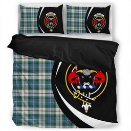 ScotsTee Shop Scottish MacLeod of California Ancient Clan Badge Tartan Bedding Set Circle Style