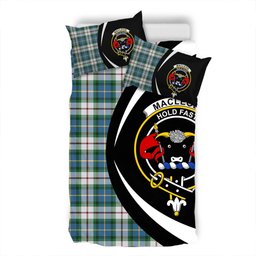 ScotsTee Shop Scottish MacLeod of California Ancient Clan Badge Tartan Bedding Set Circle Style