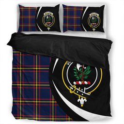 ScotsTee Shop Scottish MacLaine of LochBuie Hunting (MacLaine) Modern Clan Badge Tartan Bedding Set Circle Style