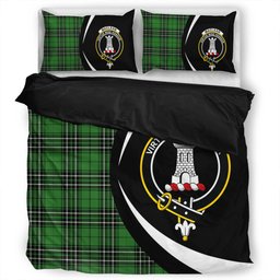 ScotsTee Shop Scottish MacLean of Duart Hunting (Vestiarium Scoticum) Ancient Clan Badge Tartan Bedding Set Circle Style