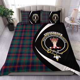 ScotsTee Shop Scottish Robertson of Struan Modern Clan Badge Tartan Bedding Set Circle Style