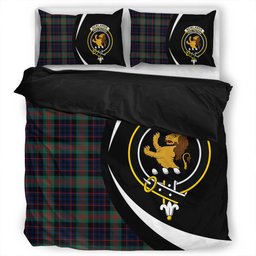 ScotsTee Shop Scottish Newlands (Walker Newlands) Modern Clan Badge Tartan Bedding Set Circle Style