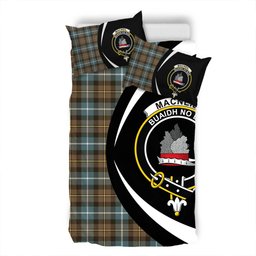 ScotsTee Shop Scottish MacNeil of Barra (MacNeil MacNeill) Weathered Clan Badge Tartan Bedding Set Circle Style