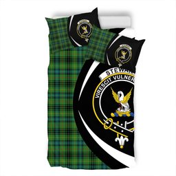 ScotsTee Shop Scottish Stewart Hunting Ancient Clan Badge Tartan Bedding Set Circle Style