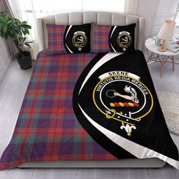 ScotsTee Shop Scottish Skene of Cromar Weathered Clan Badge Tartan Bedding Set Circle Style