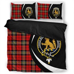 ScotsTee Shop Scottish MacPherson of Cluny Red Modern Clan Badge Tartan Bedding Set Circle Style