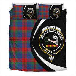 ScotsTee Shop Scottish Skene of Cromar Modern Clan Badge Tartan Bedding Set Circle Style