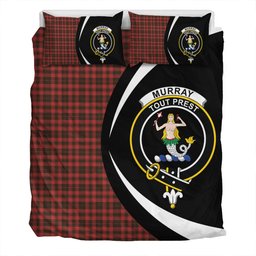 ScotsTee Shop Scottish Murray of Ochtertyre Weathered Clan Badge Tartan Bedding Set Circle Style