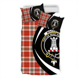 ScotsTee Shop Scottish MacLean of Duart Dress Red Ancient Clan Badge Tartan Bedding Set Circle Style