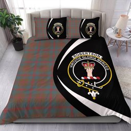 ScotsTee Shop Scottish Robertson of Struan Weathered Clan Badge Tartan Bedding Set Circle Style