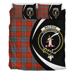 ScotsTee Shop Scottish MacRae of Ardentoul Ancient Clan Badge Tartan Bedding Set Circle Style