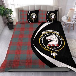 ScotsTee Shop Scottish Robinson Dress (Robins Dress) Weathered Clan Badge Tartan Bedding Set Circle Style