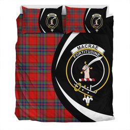 ScotsTee Shop Scottish MacRae of Ardentoul Modern Clan Badge Tartan Bedding Set Circle Style
