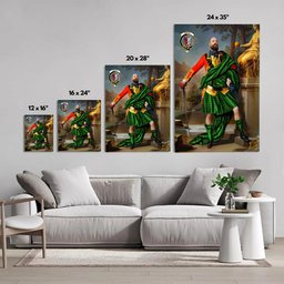 ScotsTee Shop Scottish Boyle SC Crest Personalized Tartan Turn Me Scottish Royal Portrait Framed Canvas Print