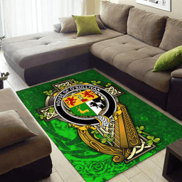 ScotsTee Shop Irish House of O'SULLIVAN Coat of Arms with Shamrock Irish Rug
