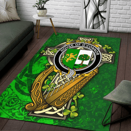 ScotsTee Shop Irish House of O'CONNOR (Sligo) Coat of Arms with Shamrock Irish Rug