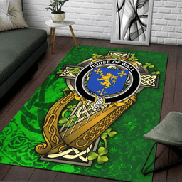 ScotsTee Shop Irish House of WALL Coat of Arms with Shamrock Irish Rug