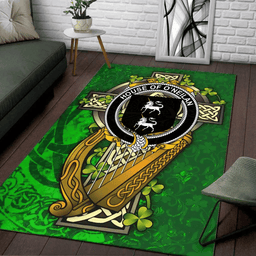 ScotsTee Shop Irish House of O'NEILAN Coat of Arms with Shamrock Irish Rug