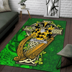 ScotsTee Shop Irish O?Neill Coat of Arms with Shamrock Irish Rug