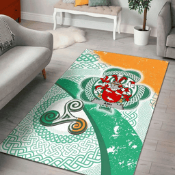 ScotsTee Shop Irish Ash Coat of Arms Irish Rug Ireland Shamrock With Patterns