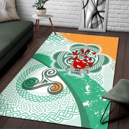 ScotsTee Shop Irish Ash Coat of Arms Irish Rug Ireland Shamrock With Patterns