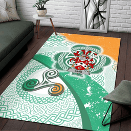 ScotsTee Shop Irish Carr Coat of Arms Irish Rug Ireland Shamrock With Patterns