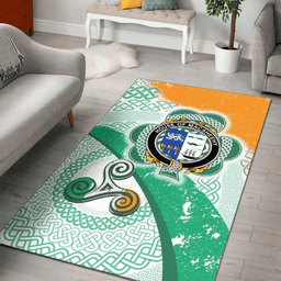 ScotsTee Shop Irish House of MACSHEEHY Coat of Arms Irish Rug Ireland Shamrock With Patterns