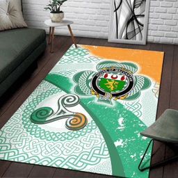 ScotsTee Shop Irish House of MACCARTAN Coat of Arms Irish Rug Ireland Shamrock With Patterns