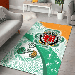 ScotsTee Shop Irish House of MACNALLY Coat of Arms Irish Rug Ireland Shamrock With Patterns