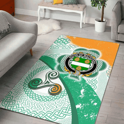 ScotsTee Shop Irish House of MACKENNA Coat of Arms Irish Rug Ireland Shamrock With Patterns