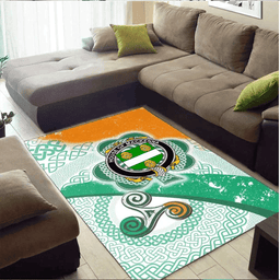 ScotsTee Shop Irish House of MACKENNA Coat of Arms Irish Rug Ireland Shamrock With Patterns