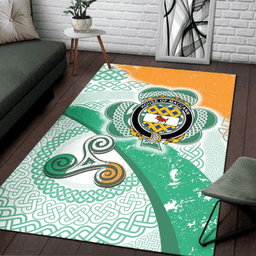 ScotsTee Shop Irish House of MACCANN Coat of Arms Irish Rug Ireland Shamrock With Patterns