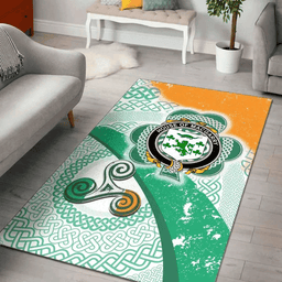 ScotsTee Shop Irish House of MACGARRY Coat of Arms Irish Rug Ireland Shamrock With Patterns