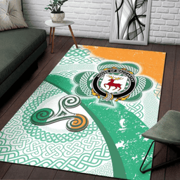 ScotsTee Shop Irish House of MACCARTHY Coat of Arms Irish Rug Ireland Shamrock With Patterns